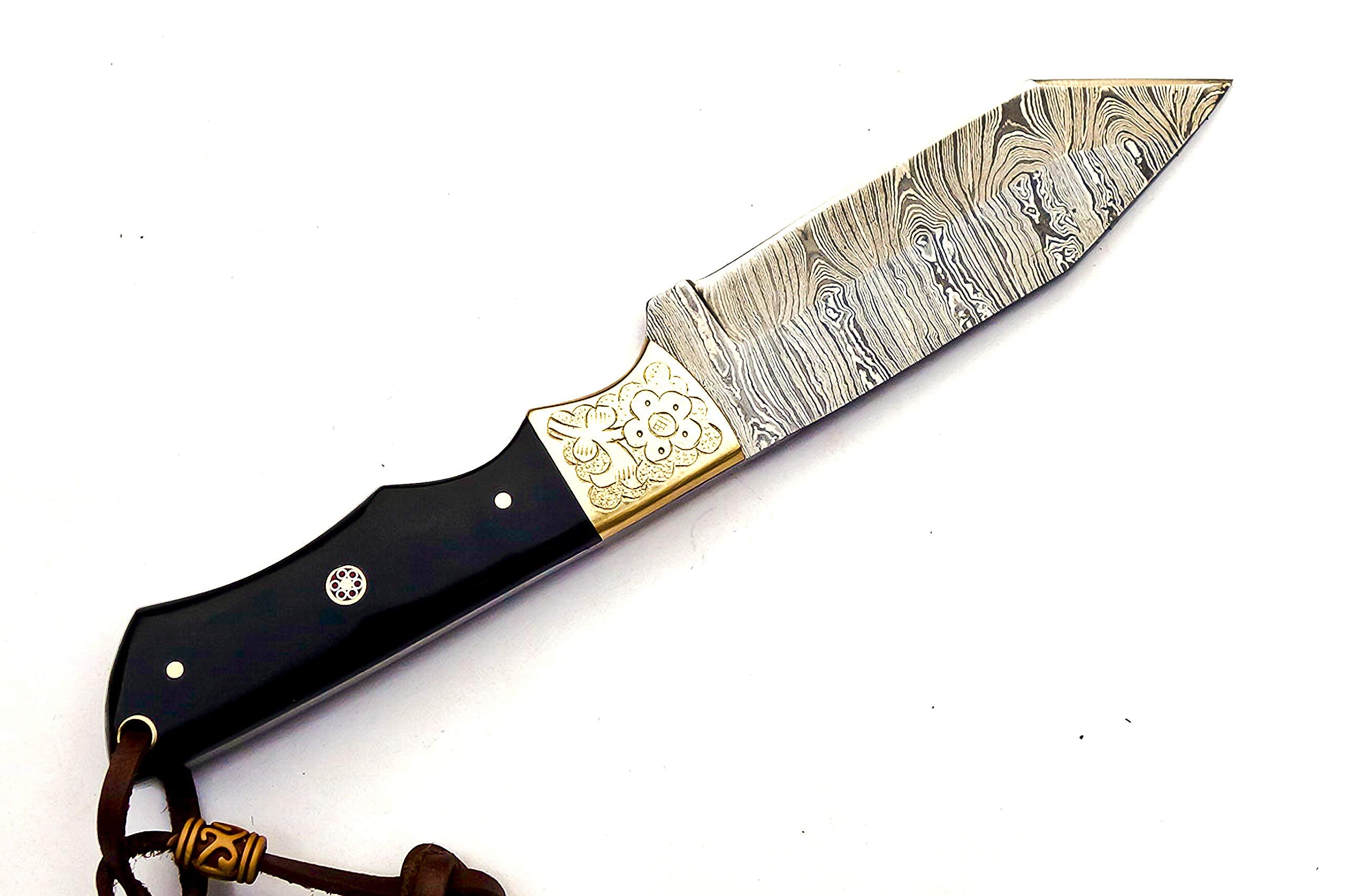 Damascus Steel fixed Blade Tanto Knife Hunting Camping outdoor Sports. SM147